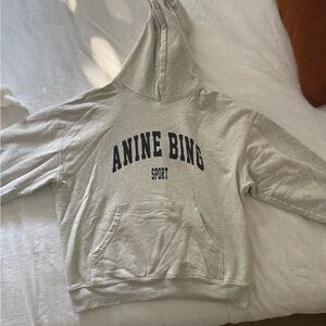 Anine Bing Sport Light Gray Hoodie
